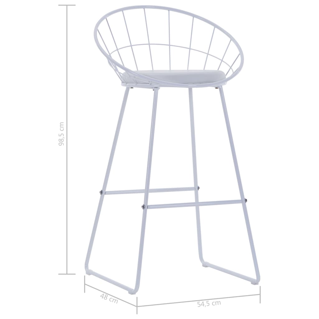 Barstoelen 2 st kunstleer wit is nu te koop bij PeponiXL, paradijselijk wonen!