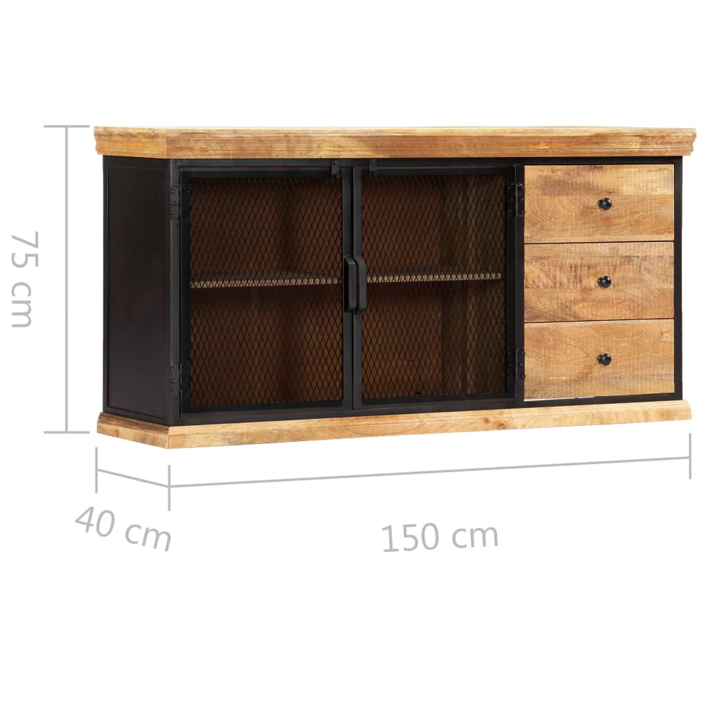 Dressoir 150x40x75 cm massief mangohout is nu te koop bij PeponiXL, paradijselijk wonen!