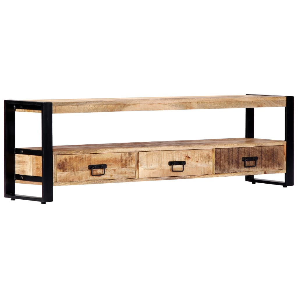 Tv-meubel 150x30x45 cm massief mangohout is nu te koop bij PeponiXL, paradijselijk wonen!