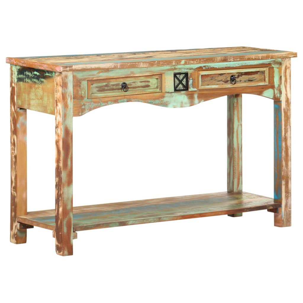 Wandtafel 120x40x75 cm massief gerecycled hout is nu te koop bij PeponiXL, paradijselijk wonen!