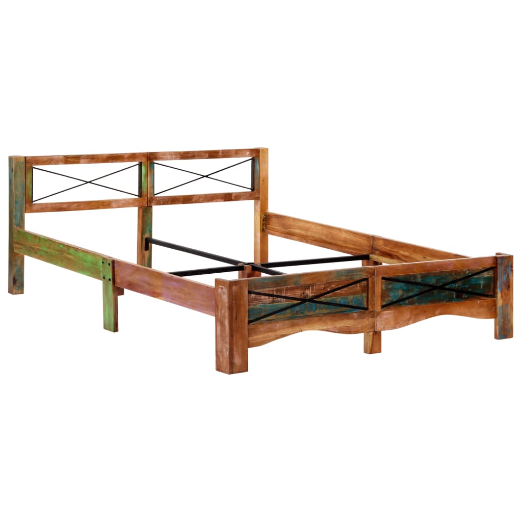 Bedframe massief gerecycled hout 160x200 cm is nu te koop bij PeponiXL, paradijselijk wonen!