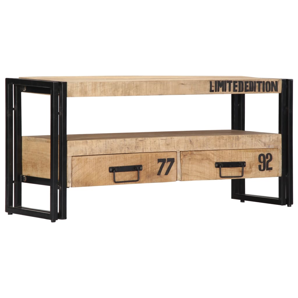 Tv-meubel 100x30x45 cm massief mangohout is nu te koop bij PeponiXL, paradijselijk wonen!