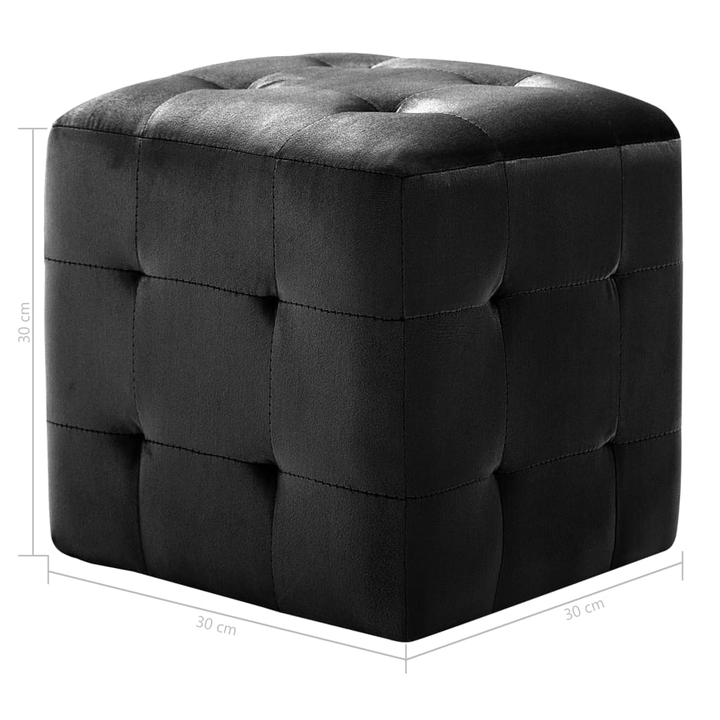 Nachtkastjes 2 st 30x30x30 cm fluweel zwart is nu te koop bij PeponiXL, paradijselijk wonen!