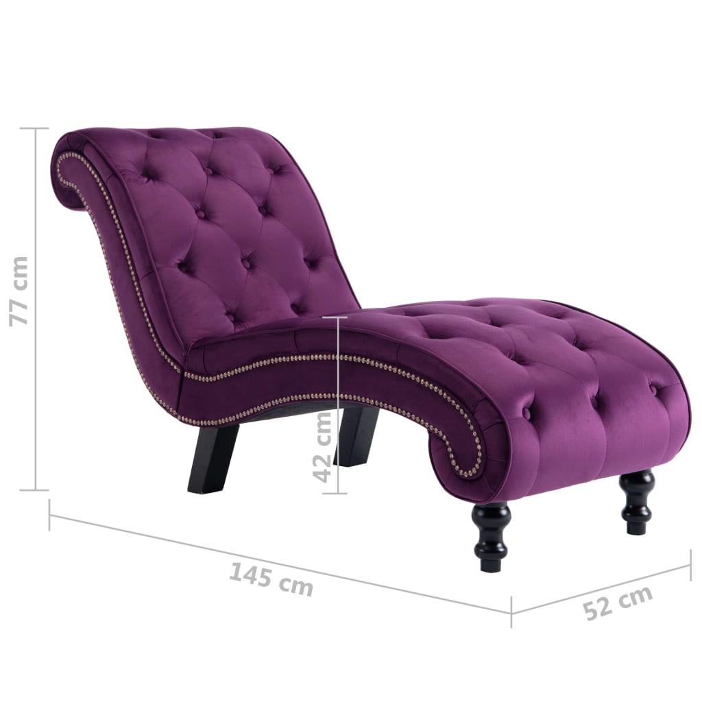Chaise longue fluweel paars is nu te koop bij PeponiXL, paradijselijk wonen!