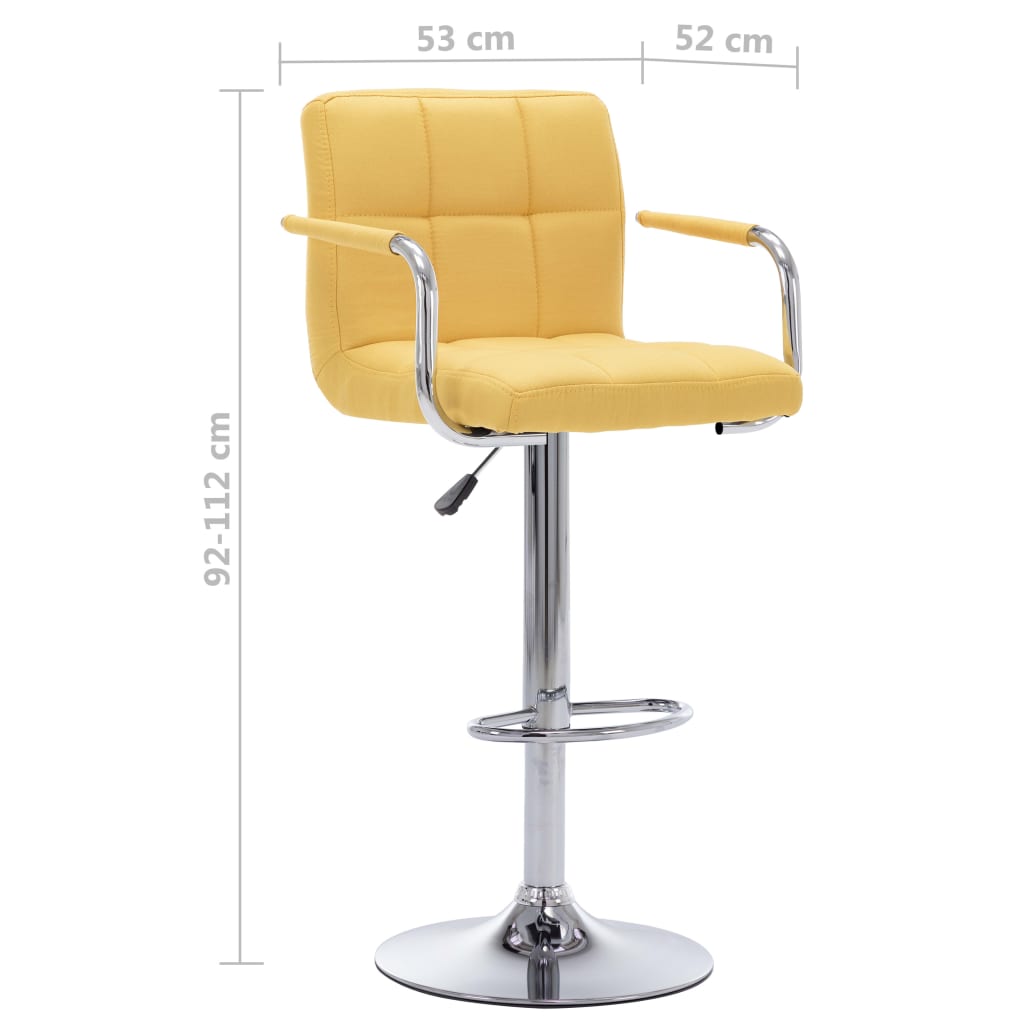 Barstoelen 2 st stof geel is nu te koop bij PeponiXL, paradijselijk wonen!