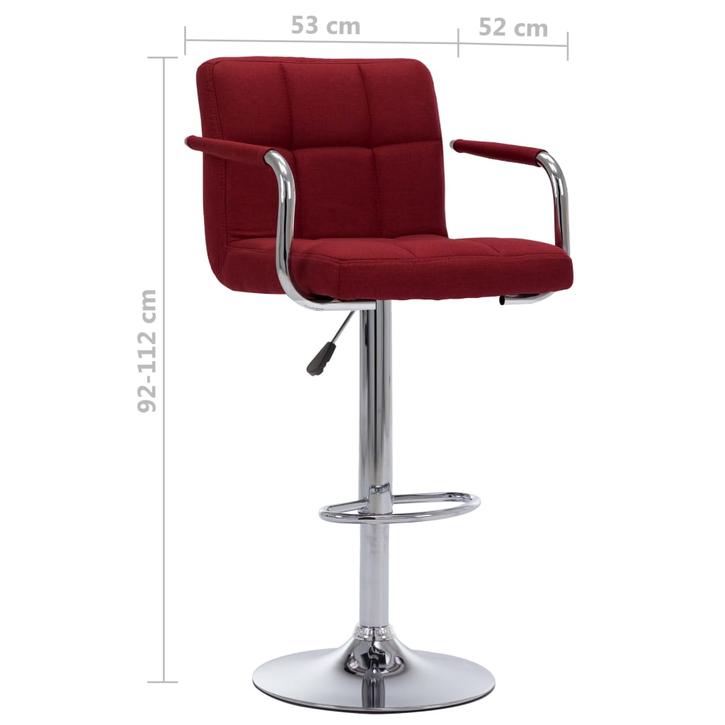 Barstoelen 2 st stof wijnrood is nu te koop bij PeponiXL, paradijselijk wonen!