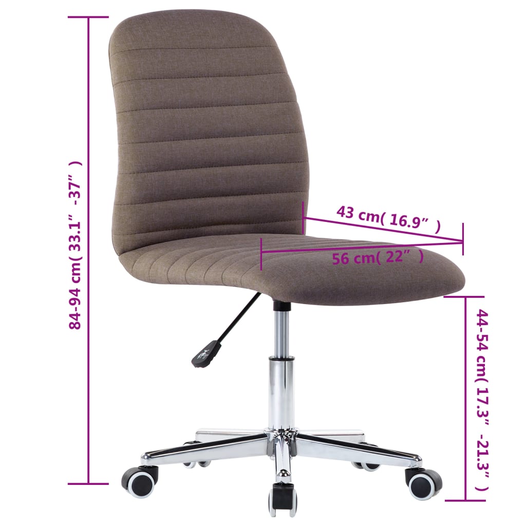 Eetkamerstoelen draaibaar 2 st stof taupe is nu te koop bij PeponiXL, paradijselijk wonen!