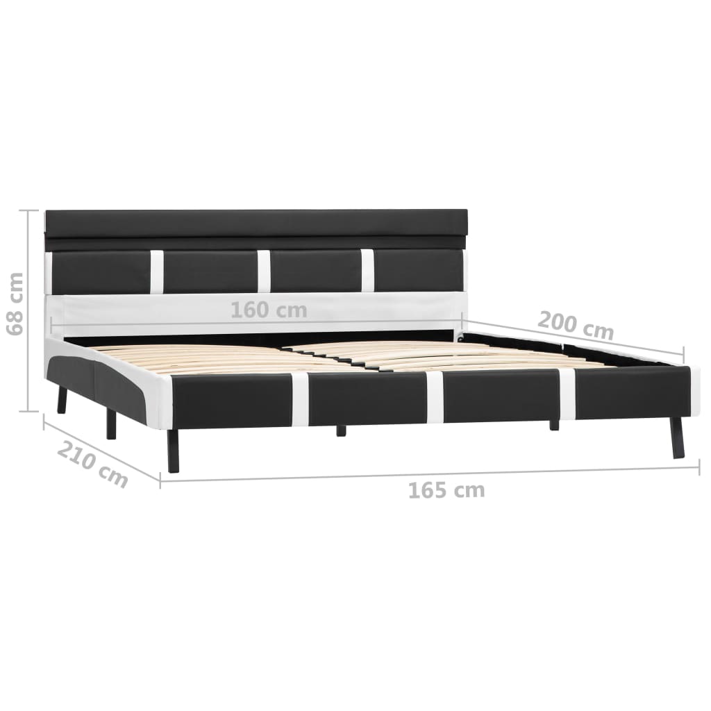 Bedframe met LED kunstleer grijs 160x200 cm is nu te koop bij PeponiXL, paradijselijk wonen!