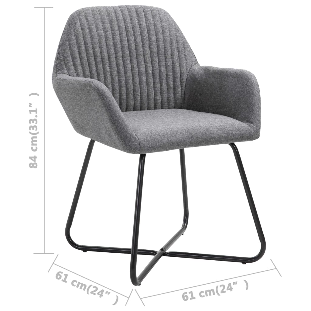Eetkamerstoelen 2 st stof donkergrijs is nu te koop bij PeponiXL, paradijselijk wonen!