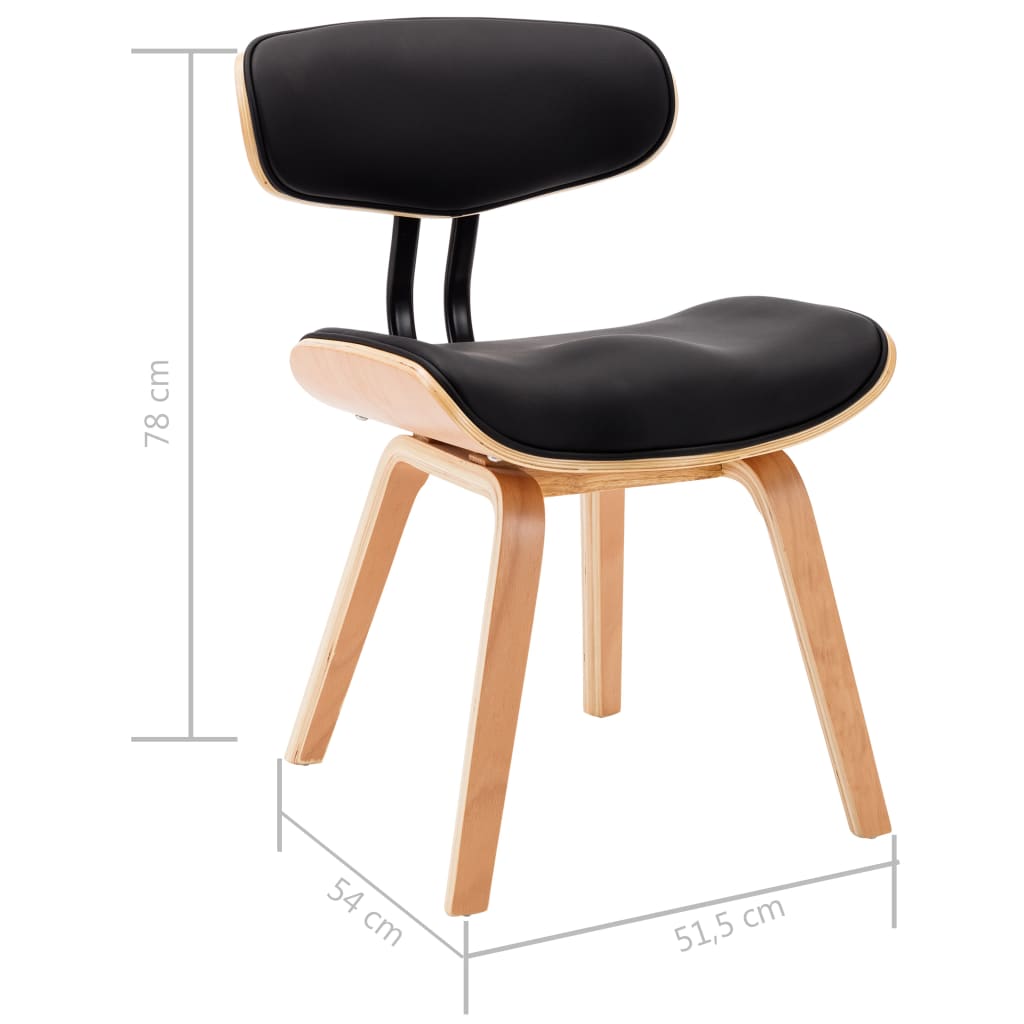 Eetkamerstoelen 2 st gebogen hout en kunstleer is nu te koop bij PeponiXL, paradijselijk wonen!