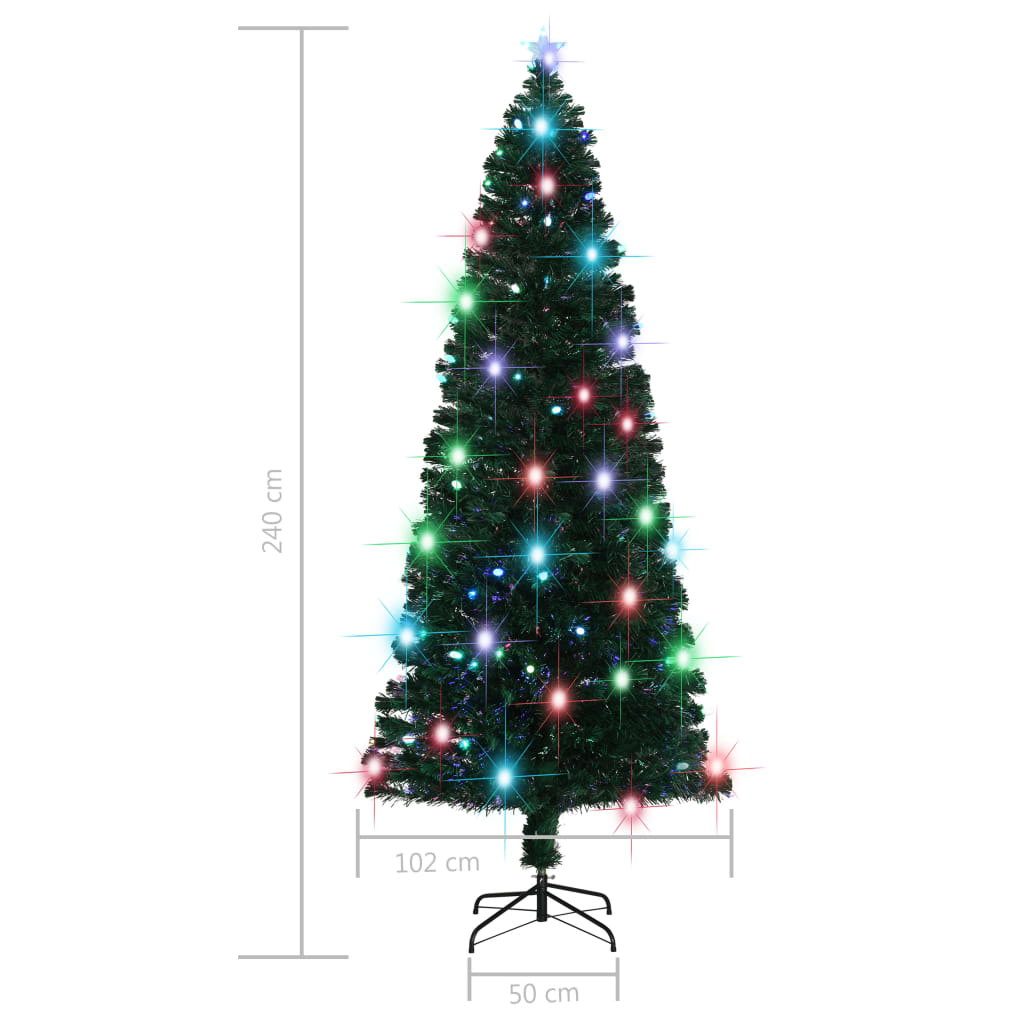 Voorverlichte kerstboom met standaard en LED 240 cm glasvezel is nu te koop bij PeponiXL, paradijselijk wonen!