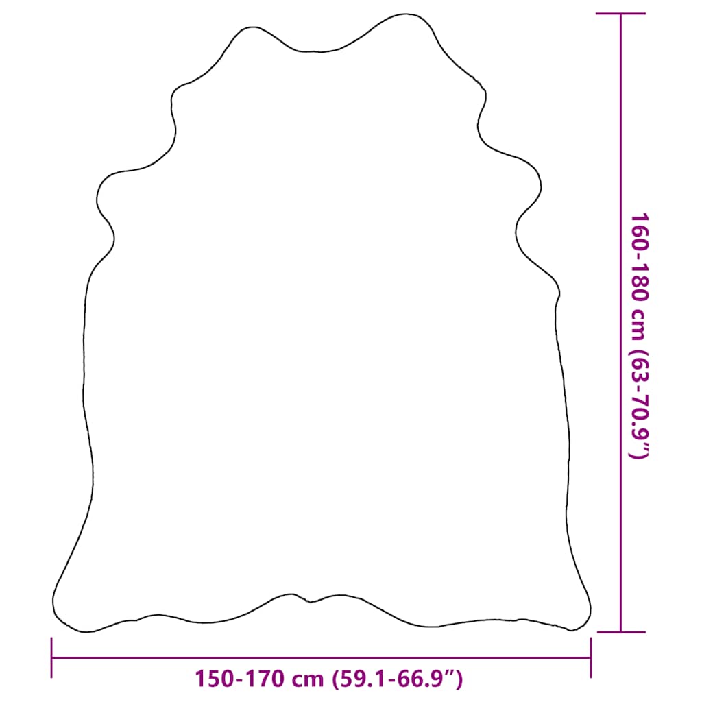 Vloerkleed 150x170 cm echte runderhuid zwart is nu te koop bij PeponiXL, paradijselijk wonen!