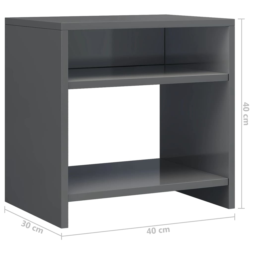 Nachtkastje 40x30x40 cm bewerkt hout grijs is nu te koop bij PeponiXL, paradijselijk wonen!