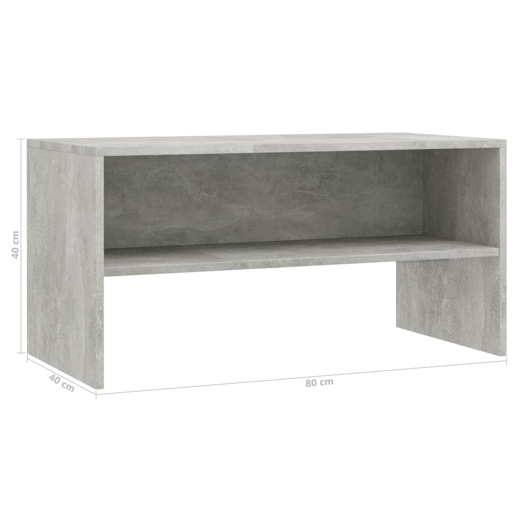 Tv-meubel 80x40x40 cm bewerkt hout betongrijs is nu te koop bij PeponiXL, paradijselijk wonen!