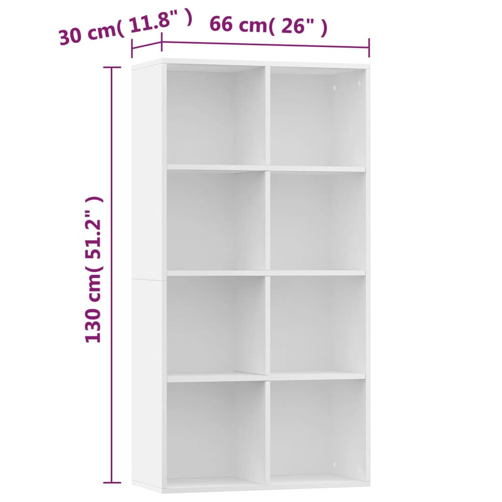 Boekenkast/dressoir 66x30x130 cm bewerkt hout wit is nu te koop bij PeponiXL, paradijselijk wonen!