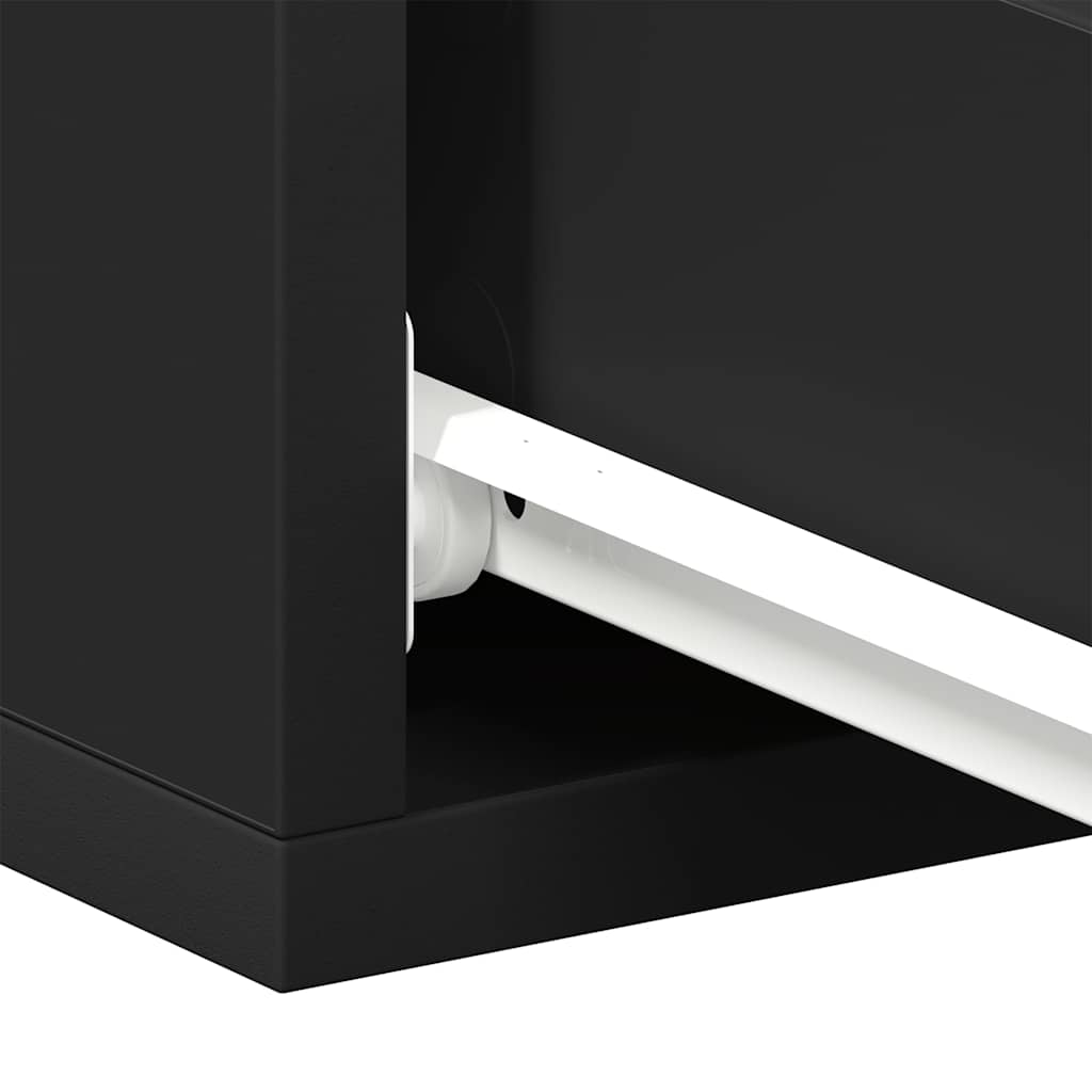 Nachtkastje zwevend 40x30x15 cm bewerkt hout zwart is nu te koop bij PeponiXL, paradijselijk wonen!