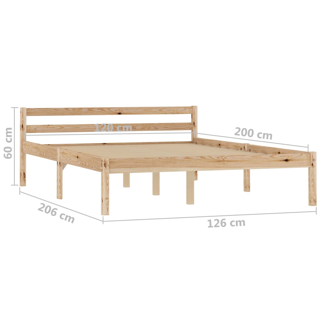 Bedframe massief grenenhout 120x200 cm is nu te koop bij PeponiXL, paradijselijk wonen!