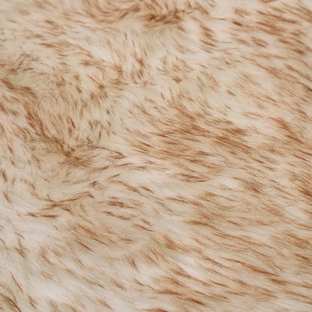 Vloerkleed 60x90 cm kunstschapenvacht gemêleerd bruin is nu te koop bij PeponiXL, paradijselijk wonen!