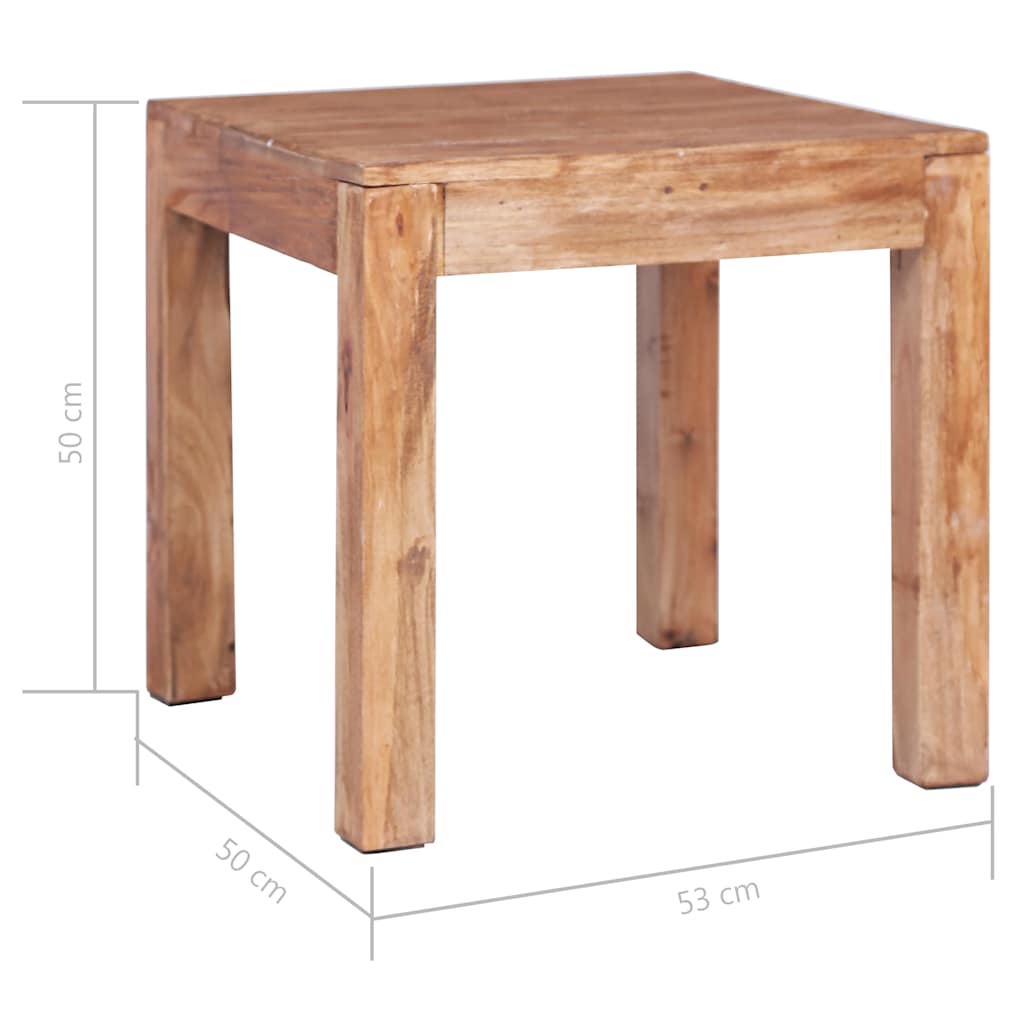Salontafel 53x50x50 cm massief mahoniehout is nu te koop bij PeponiXL, paradijselijk wonen!