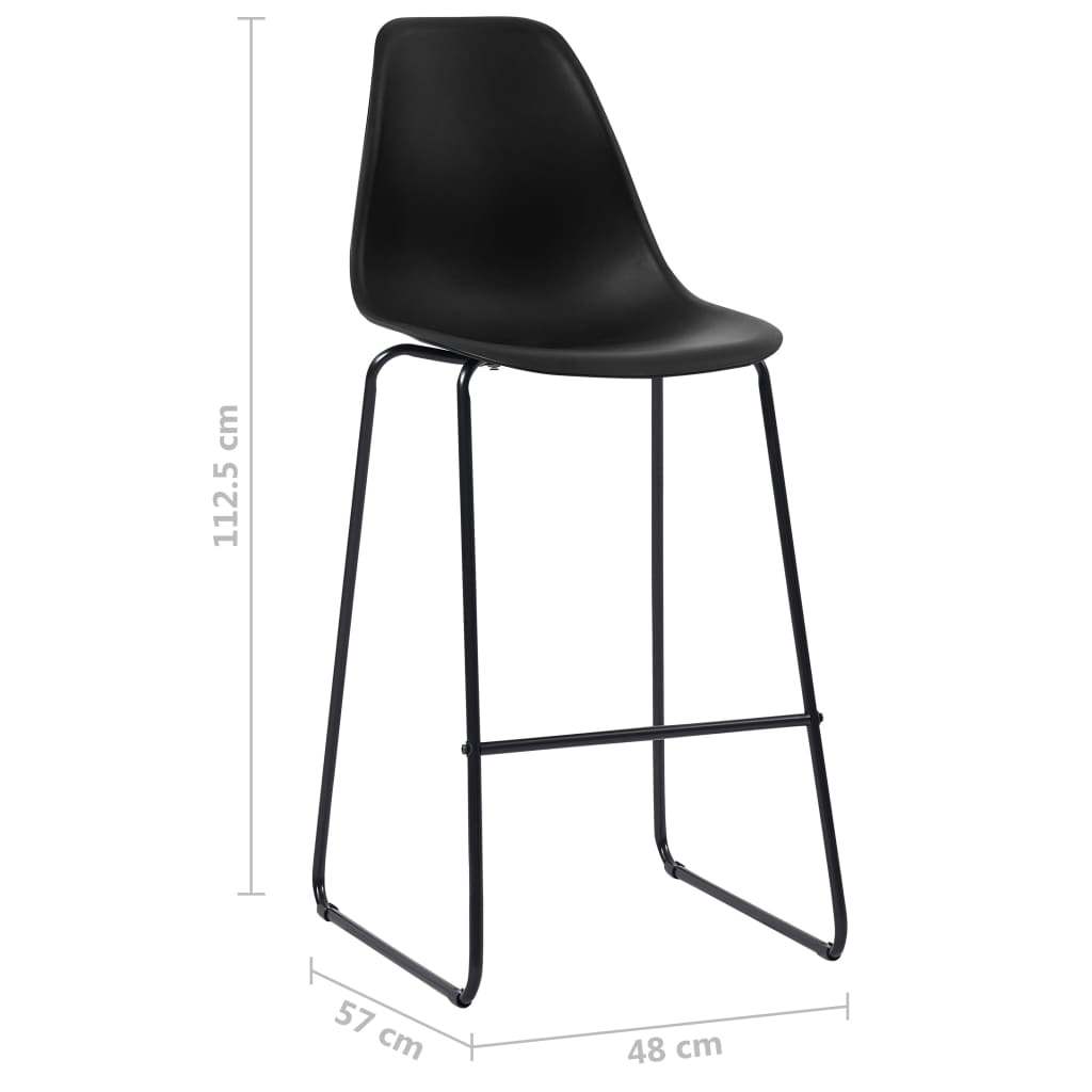 Barstoelen 2 st kunststof zwart is nu te koop bij PeponiXL, paradijselijk wonen!