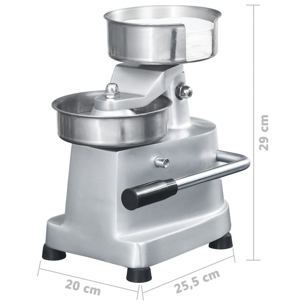 Hamburgerpersmachine met 500 scheidingsbladen 13 cm aluminium is nu te koop bij PeponiXL, paradijselijk wonen!