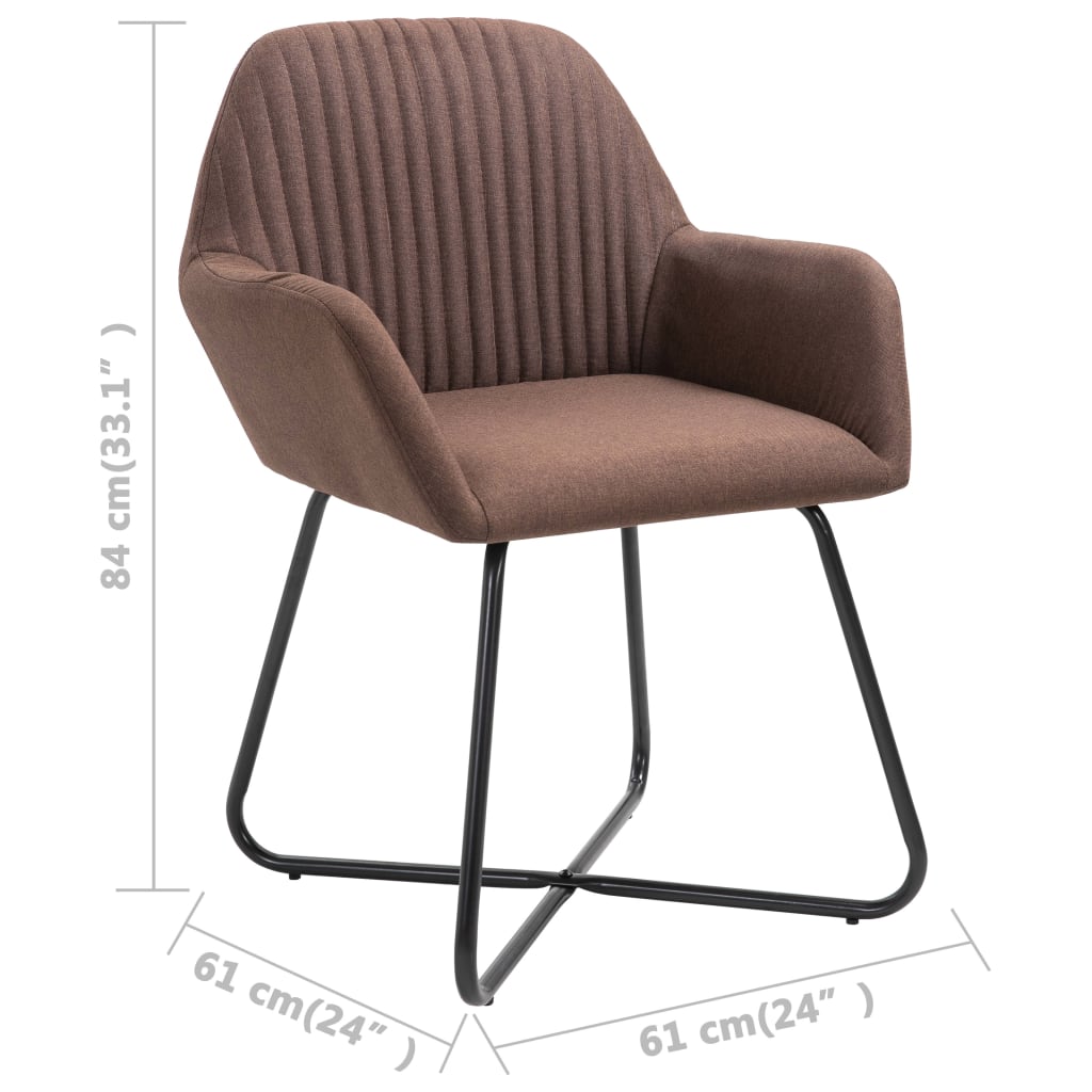 Eetkamerstoelen 4 st stof bruin is nu te koop bij PeponiXL, paradijselijk wonen!