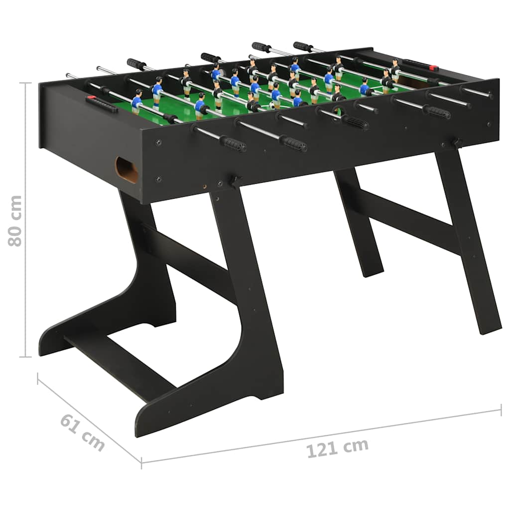 Voetbaltafel inklapbaar 121x61x80 cm zwart is nu te koop bij PeponiXL, paradijselijk wonen!