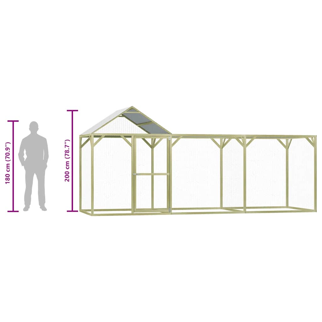 Kippenhok 4,5x1,5x2 m geïmpregneerd grenenhout is nu te koop bij PeponiXL, paradijselijk wonen!