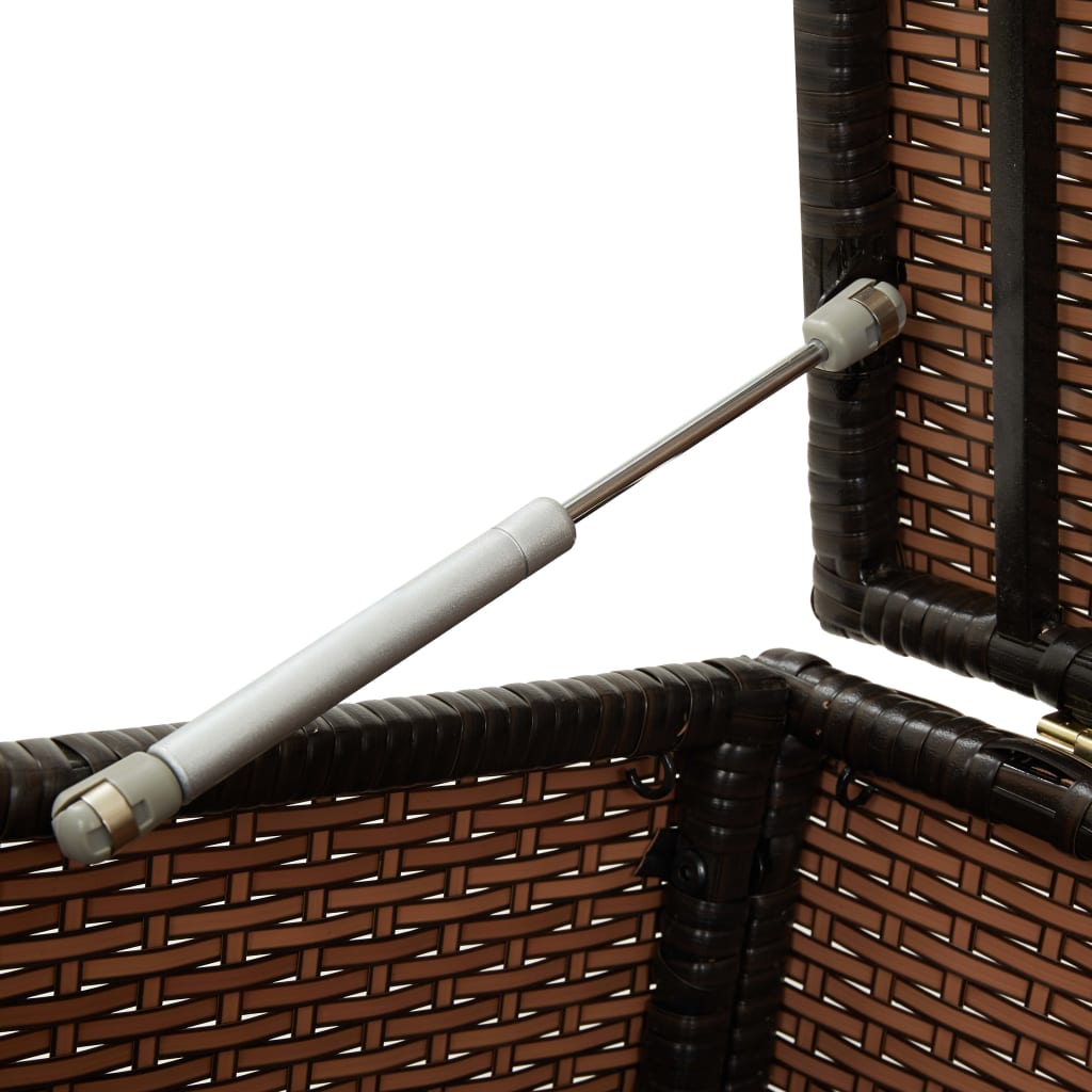 Tuinbox 100x50x50 cm poly rattan bruin is nu te koop bij PeponiXL, paradijselijk wonen!
