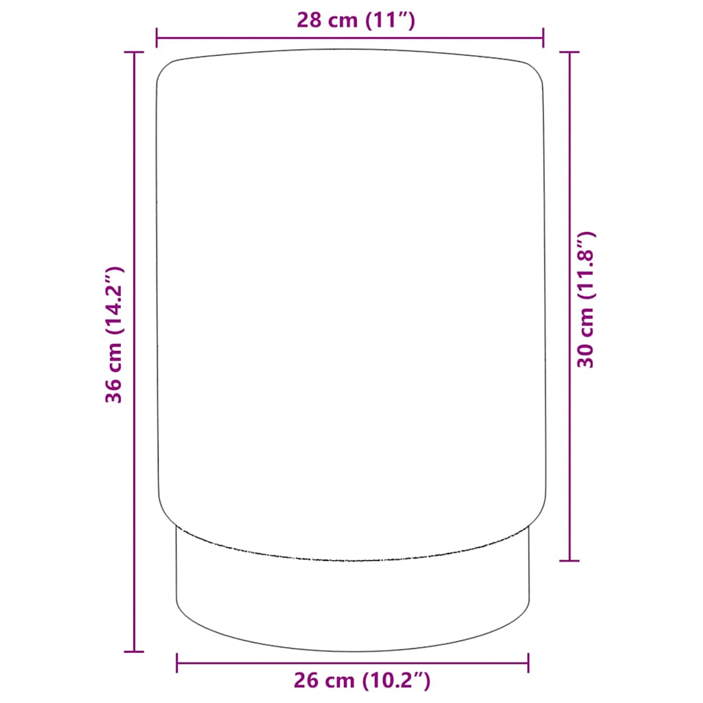 Kruk fluweel 28 x 36 cm zwart en goudkleurig is nu te koop bij PeponiXL, paradijselijk wonen!