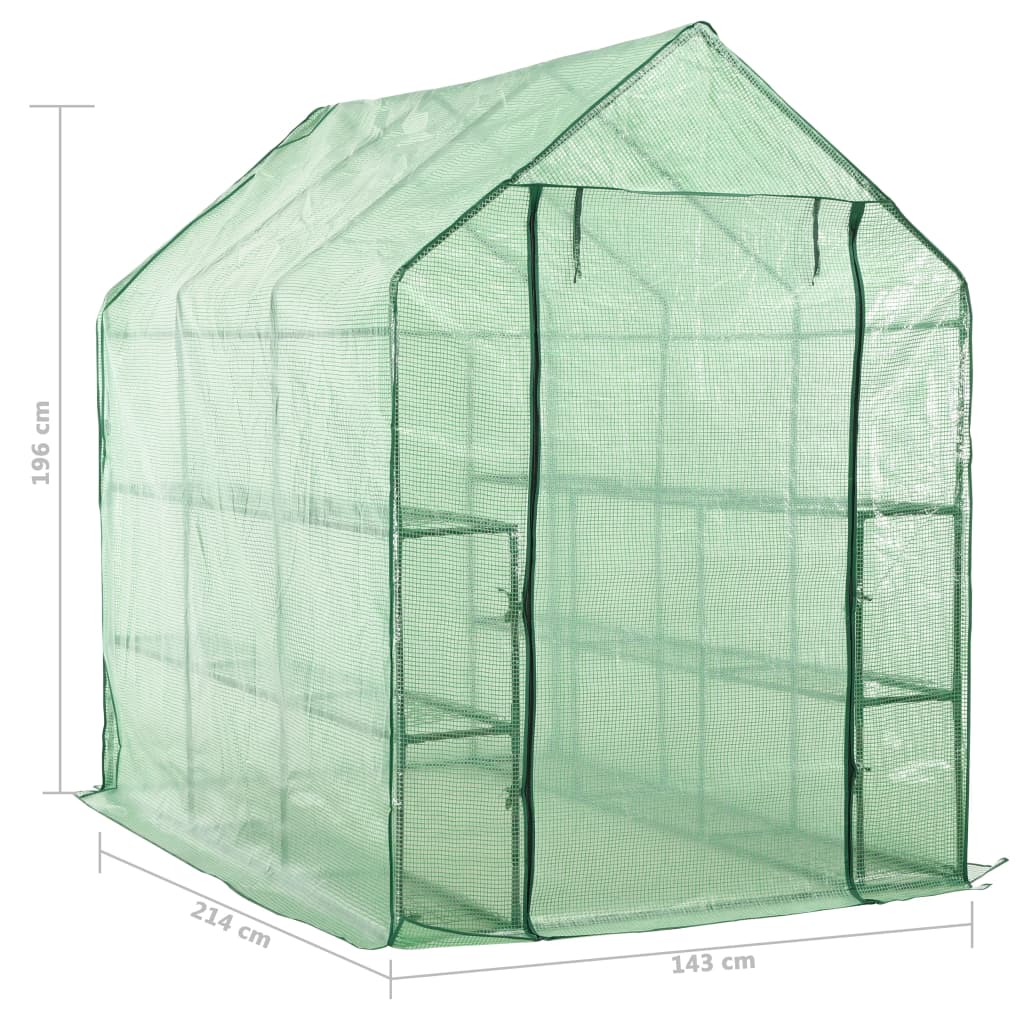 Inloopkas met 12 schappen 143x214x196 cm staal is nu te koop bij PeponiXL, paradijselijk wonen!