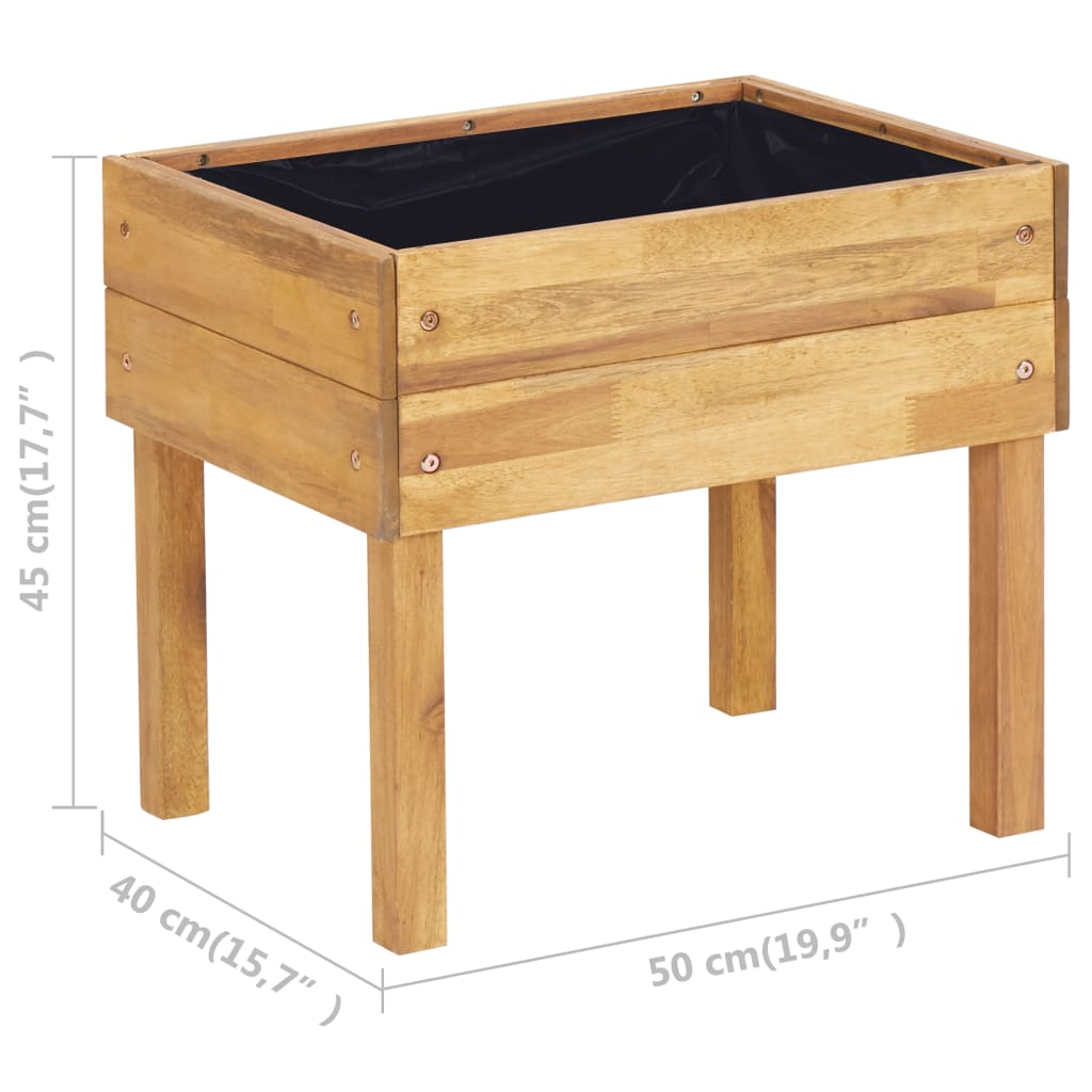Plantenbak verhoogd 50x40x45 cm massief acaciahout is nu te koop bij PeponiXL, paradijselijk wonen!