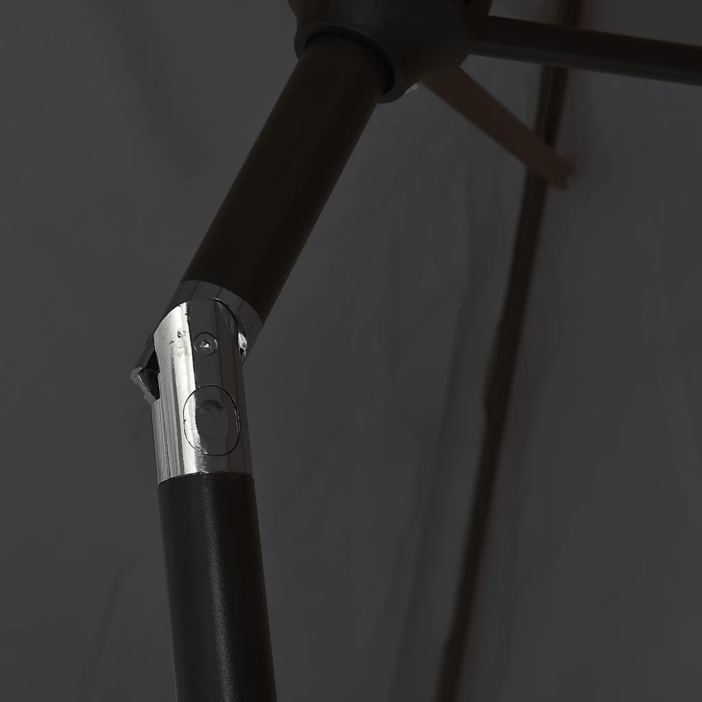 Parasol met metalen paal 300x200 cm zwart is nu te koop bij PeponiXL, paradijselijk wonen!