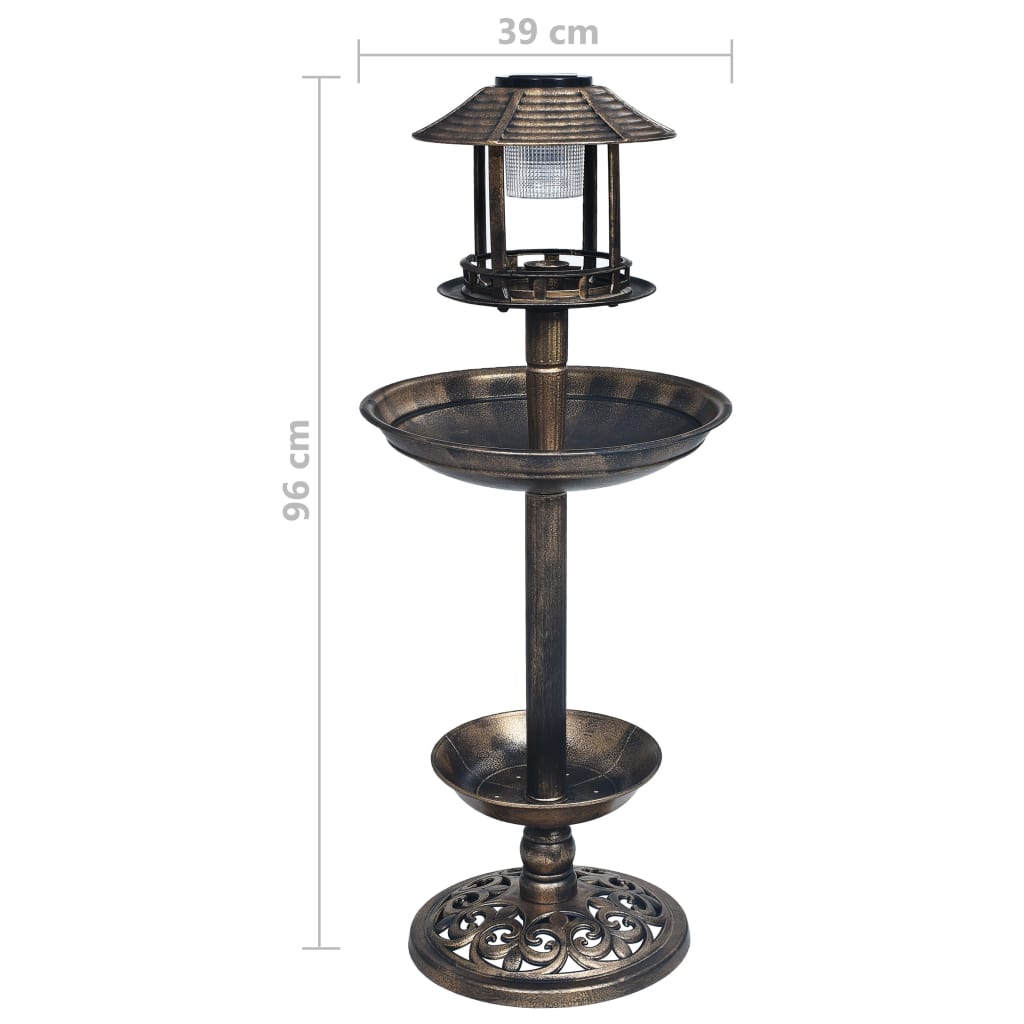 Vogelbadje met solar LED-verlichting kunststof is nu te koop bij PeponiXL, paradijselijk wonen!