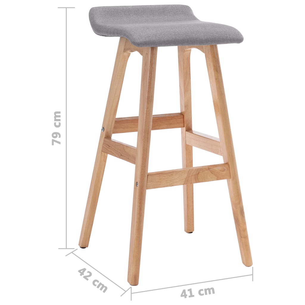 Barstoelen 2 st stof lichtgrijs is nu te koop bij PeponiXL, paradijselijk wonen!