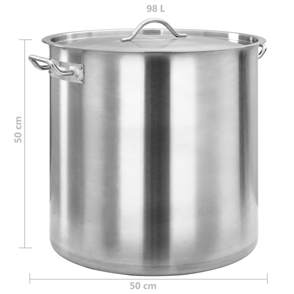 Kookpan 98 L 50x50 cm roestvrij staal is nu te koop bij PeponiXL, paradijselijk wonen!