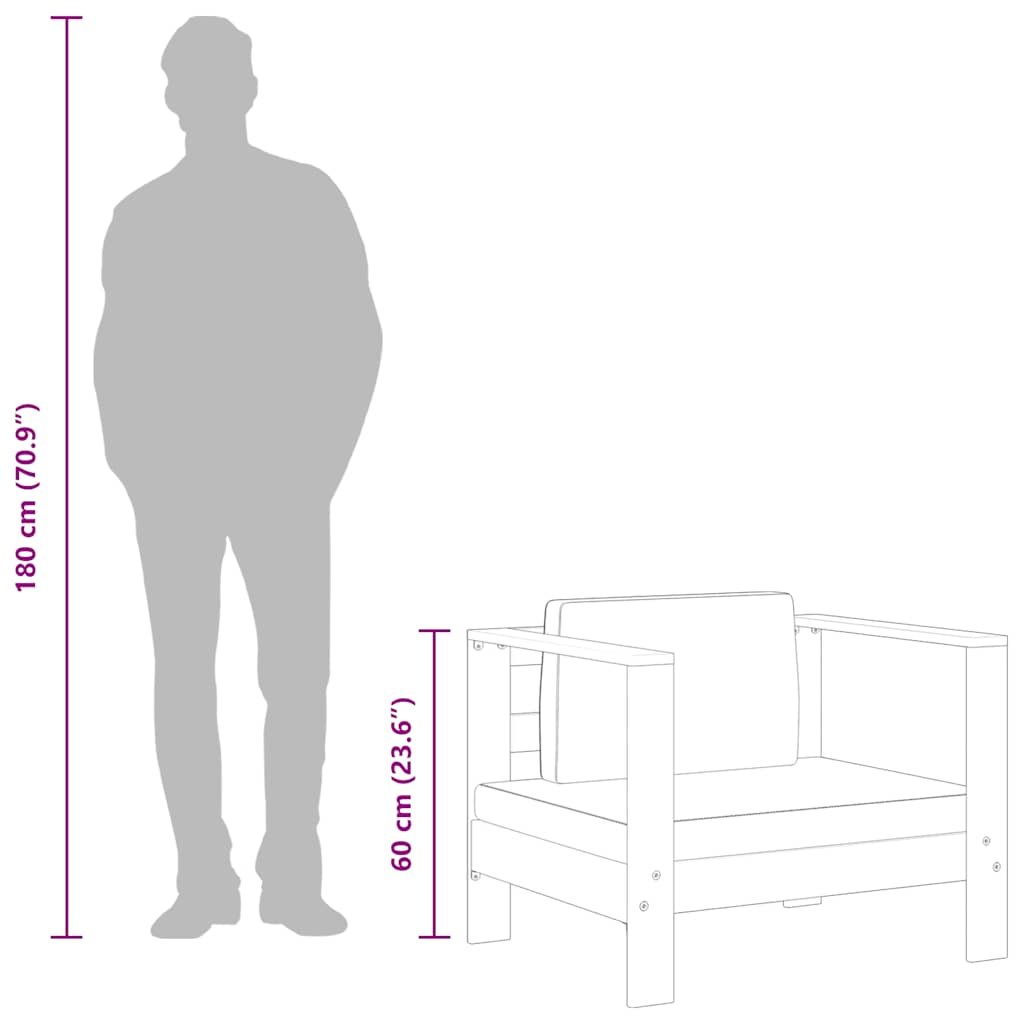 Tuinstoel met kussen massief acaciahout crème is nu te koop bij PeponiXL, paradijselijk wonen!