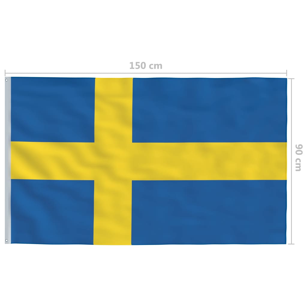 Vlag Zweden 90x150 cm is nu te koop bij PeponiXL, paradijselijk wonen!