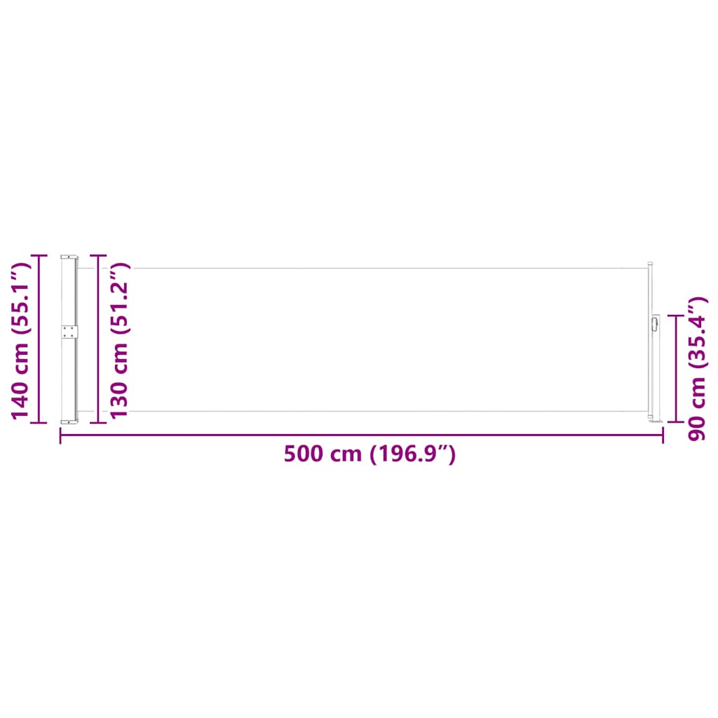 Tuinscherm uittrekbaar 140x500 cm bruin is nu te koop bij PeponiXL, paradijselijk wonen!