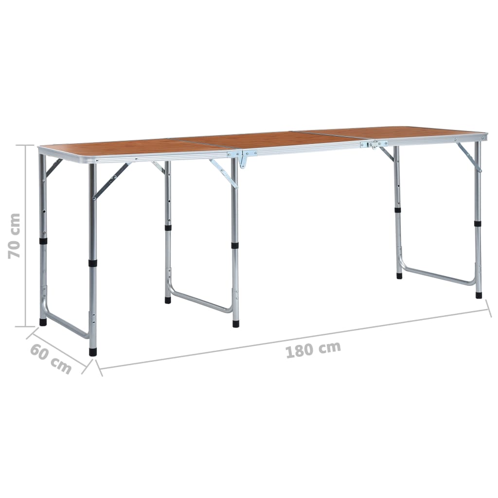 Campingtafel inklapbaar 180x60 cm aluminium is nu te koop bij PeponiXL, paradijselijk wonen!