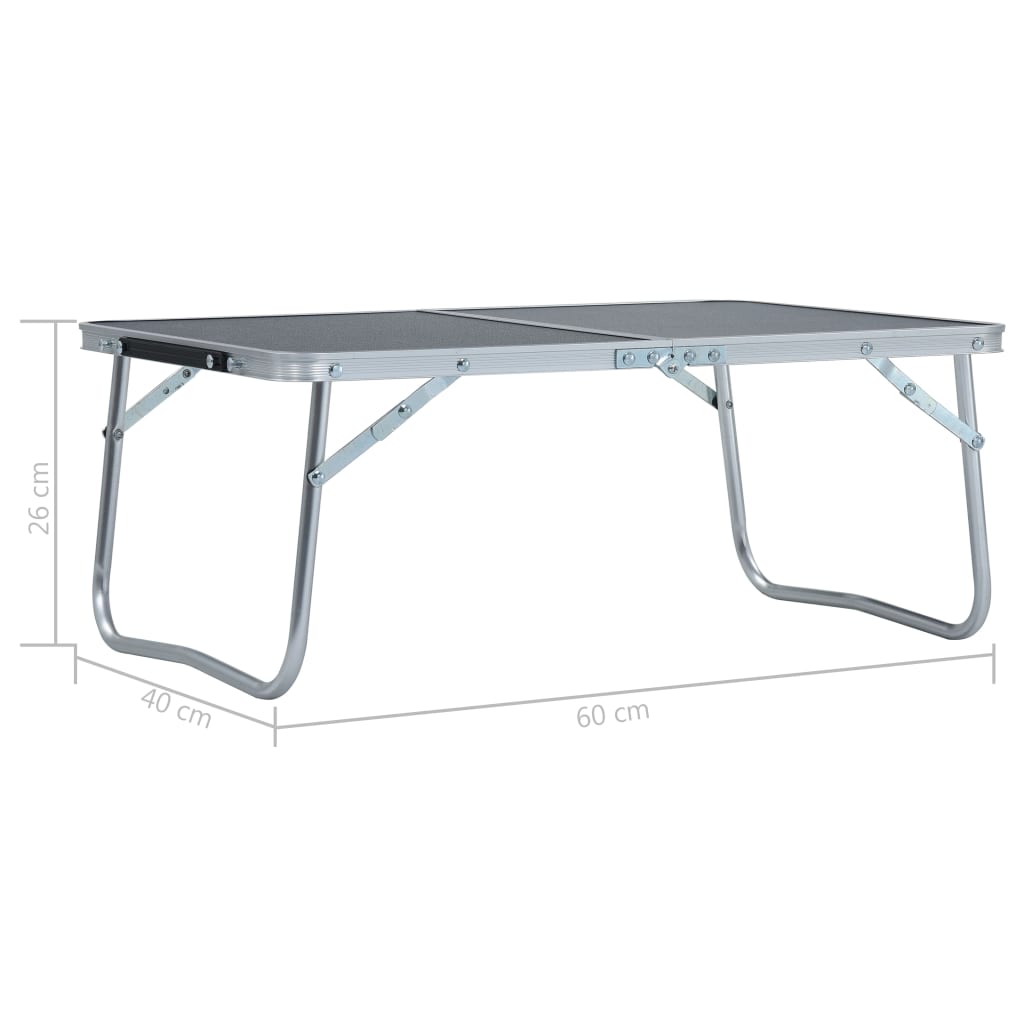 Campingtafel inklapbaar 60x40 cm aluminium grijs is nu te koop bij PeponiXL, paradijselijk wonen!