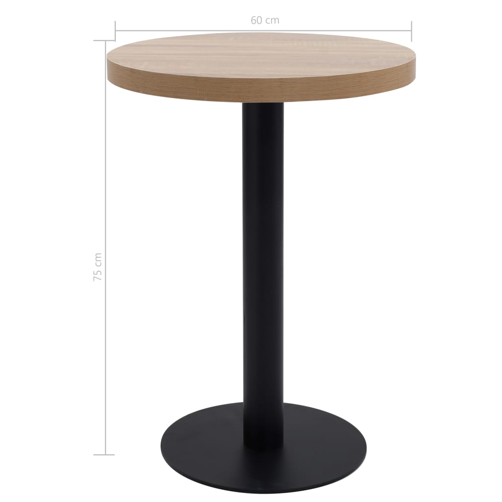 Bistrotafel 60 cm MDF lichtbruin is nu te koop bij PeponiXL, paradijselijk wonen!