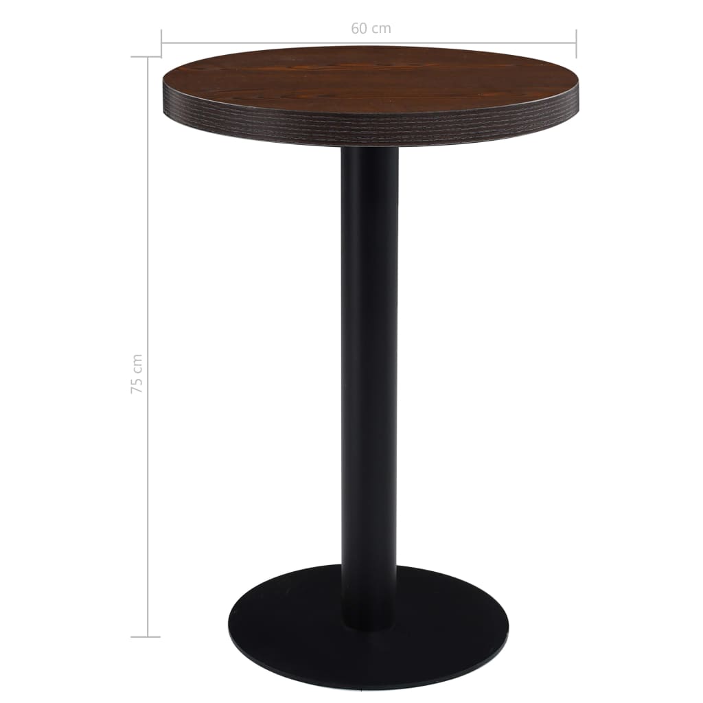 Bistrotafel 60 cm MDF donkerbruin is nu te koop bij PeponiXL, paradijselijk wonen!