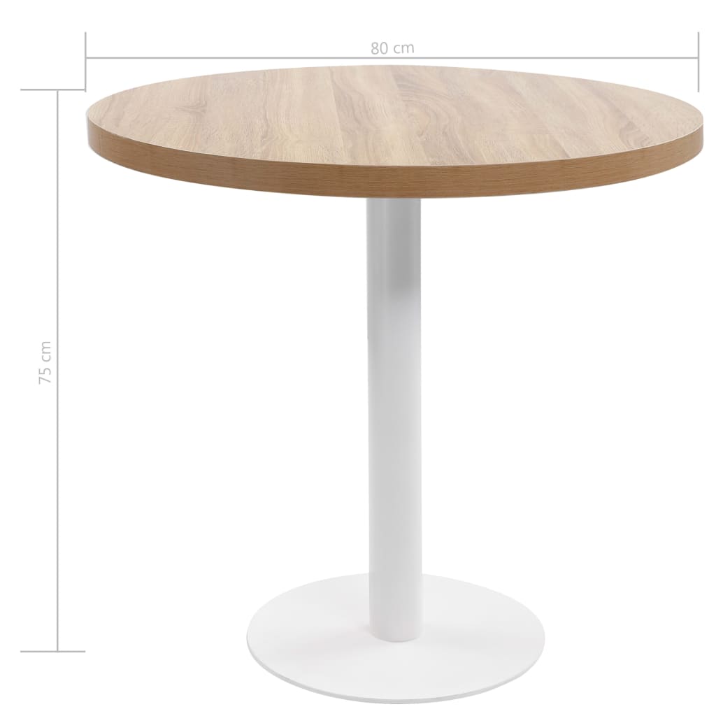 Bistrotafel 80 cm MDF lichtbruin is nu te koop bij PeponiXL, paradijselijk wonen!