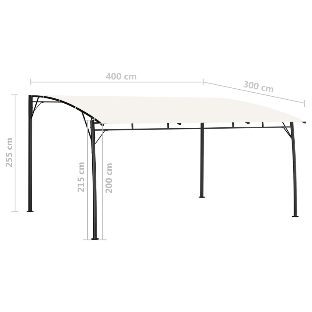 Zonneluifel 4x3x2,55 m crèmekleurig is nu te koop bij PeponiXL, paradijselijk wonen!