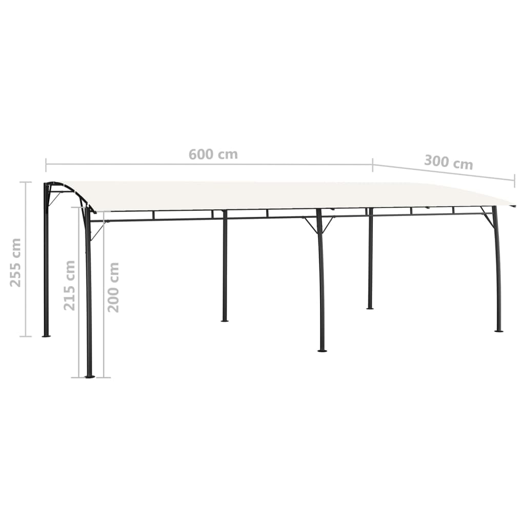 Zonneluifel 6x3x2,55 m crèmekleurig is nu te koop bij PeponiXL, paradijselijk wonen!