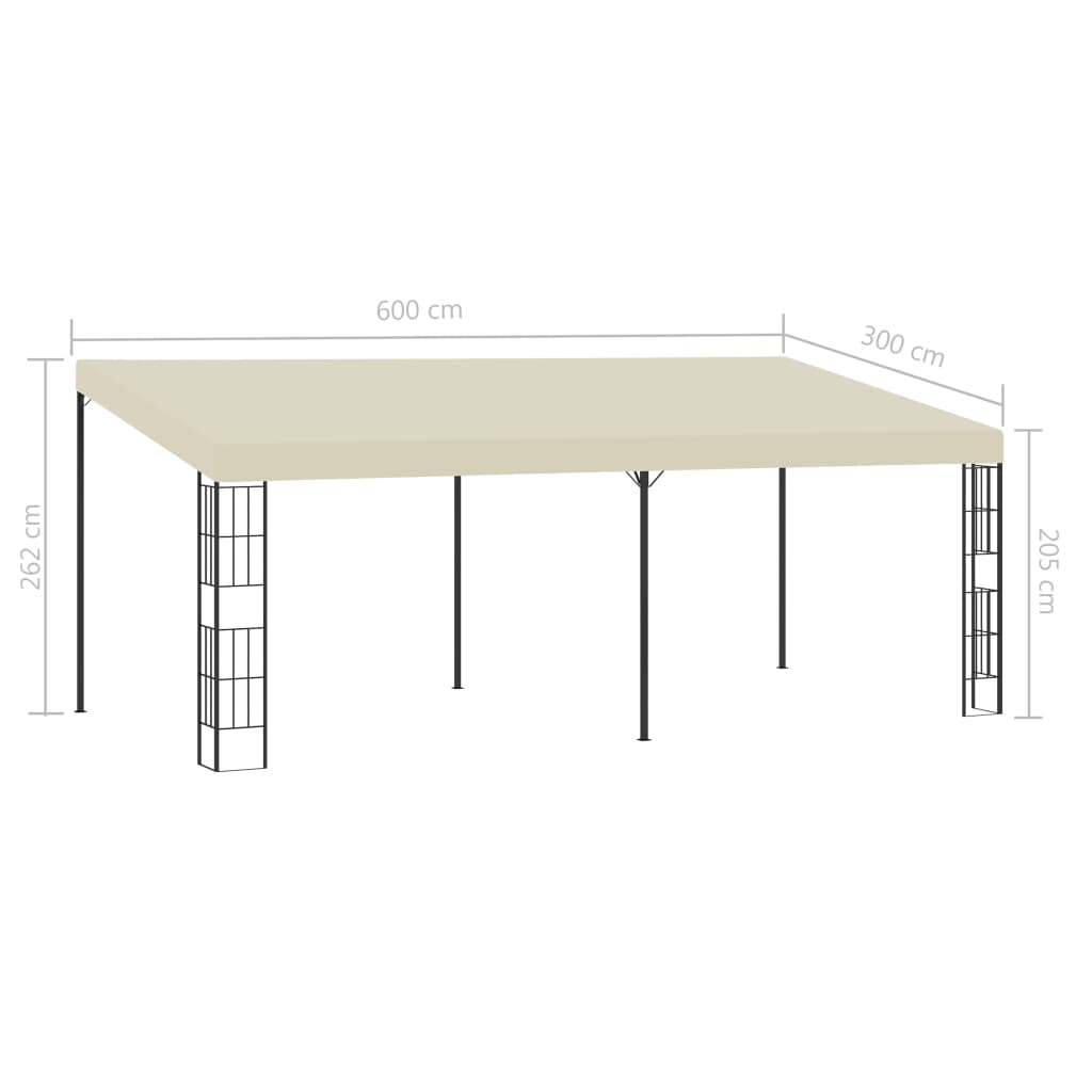 Wandprieel 3x6 m stof crèmekleurig is nu te koop bij PeponiXL, paradijselijk wonen!