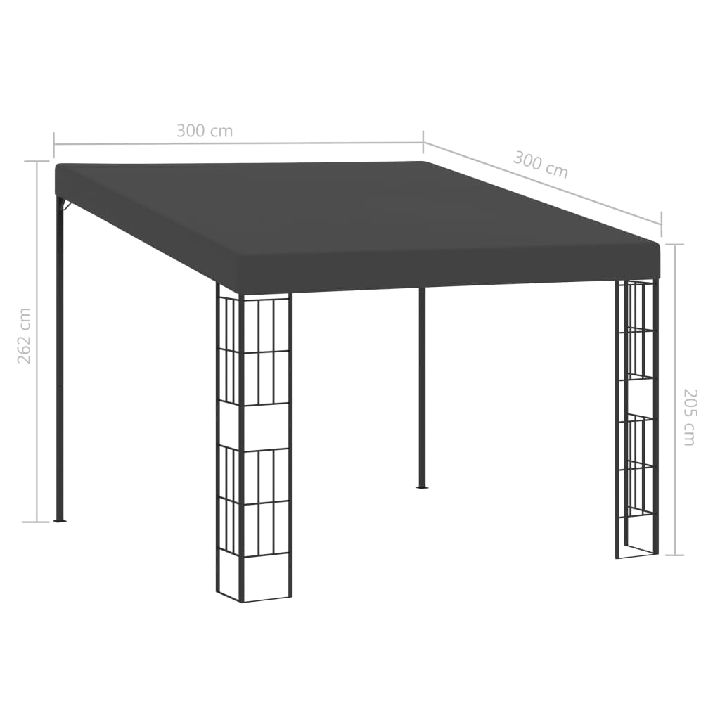 Wandprieel 3x3 m stof antracietkleurig is nu te koop bij PeponiXL, paradijselijk wonen!