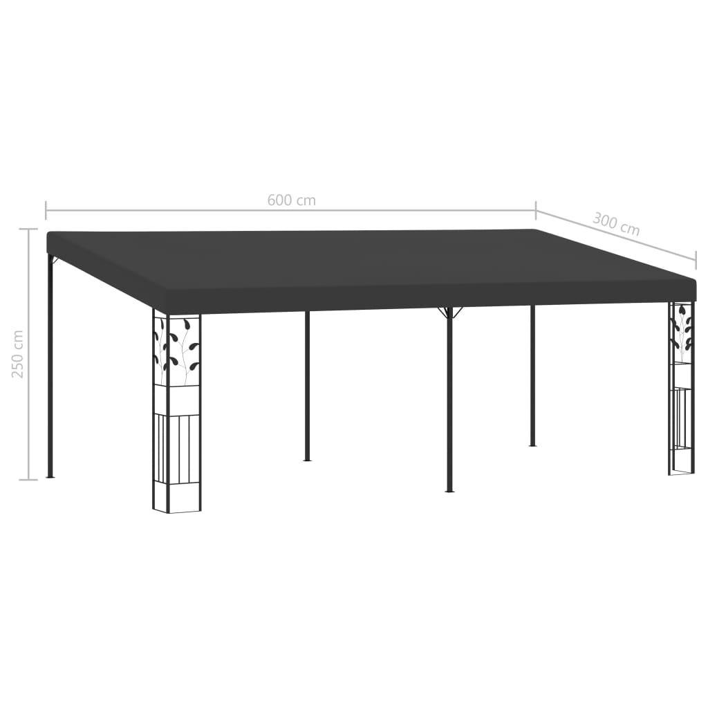 Wandprieel 6x3x2,5 m antraciet is nu te koop bij PeponiXL, paradijselijk wonen!