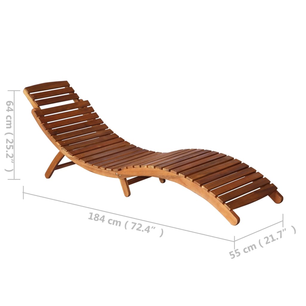 Ligbed met tafel massief acaciahout bruin is nu te koop bij PeponiXL, paradijselijk wonen!